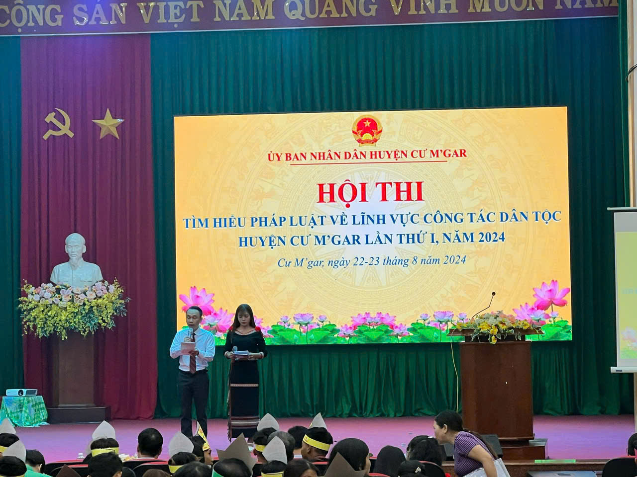 Tham gia Hội thi tìm hiểu pháp luật lĩnh vực công tác dân tộc huyện Cư Mgar lần thứ I, năm 2024